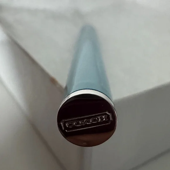 Coach Ballpoint Pen 4" NWOT in blue and silver - Picture 4 of 5